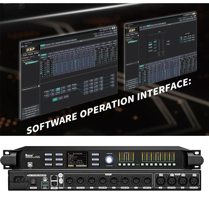 

Басовый процессор Car Lake Audio Processor 4 в 8 Out Aes Dsp Аудиопроцессор 96 кГц Данте