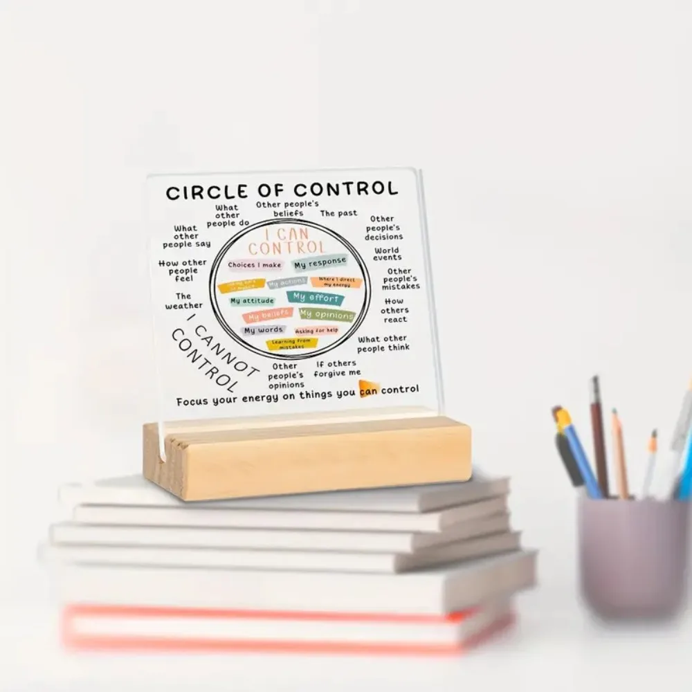 2D Control Circle Acrylic Ornament - Learning Desk Visual Focus Tool, Desk Organizing, Office Productivity Decoration, Gifts