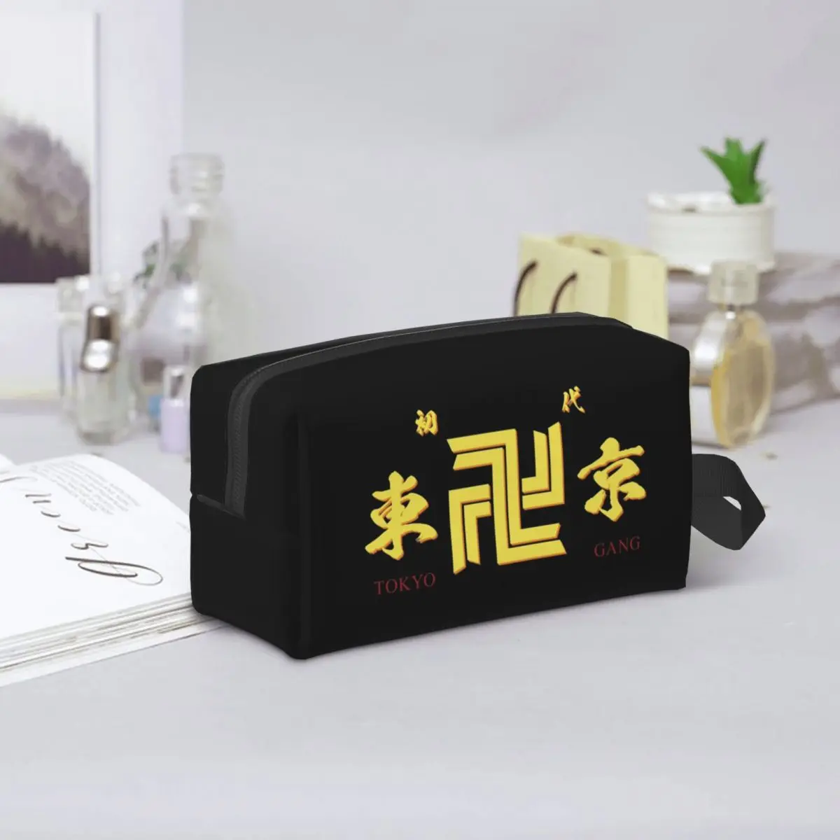 Anime Tokyo Swastika Character Makeup Bag Cosmetic Organizer Storage Dopp Kit Toiletry Cosmetic Bag for Women Beauty Travel