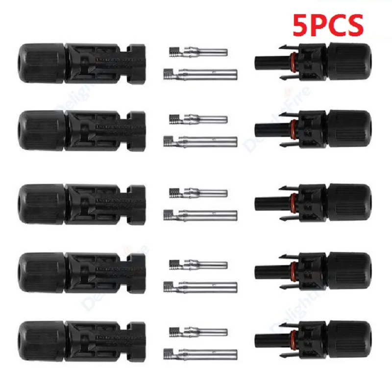 5PCS Photovoltaic Connector DC solar panel connection 1000V 30A Wire Joint Waterproof IP67 Adapter PPO Material