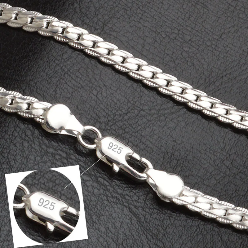 

VENTFILLE 20-60cm 925 Sterling Silver Luxury Brand Design Noble Necklace Chain for Woman Men Fashion Wedding Engagement Jewelry