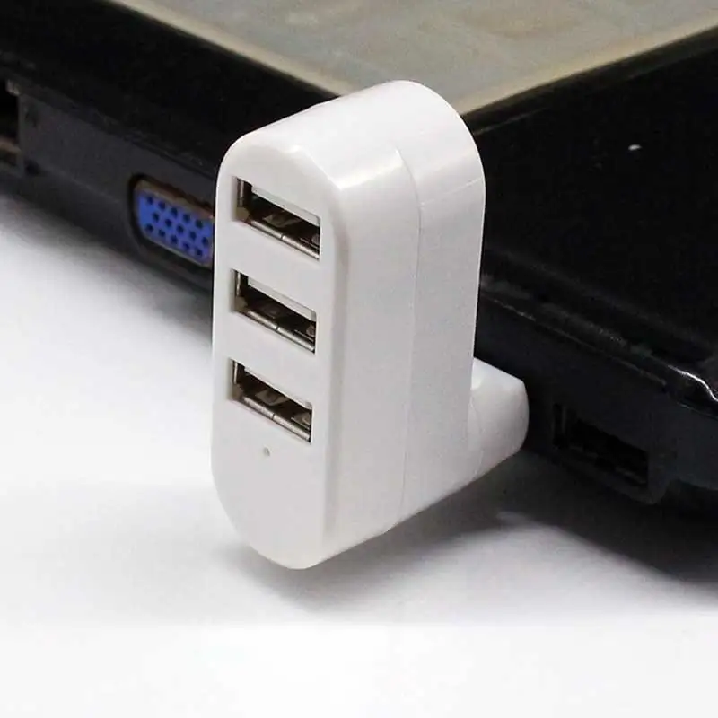 3 portas rotatable usb 2.0 divisor hub otg alta velocidade de transferência dados adaptador para computador portátil macbook pro ar universal usb cubos