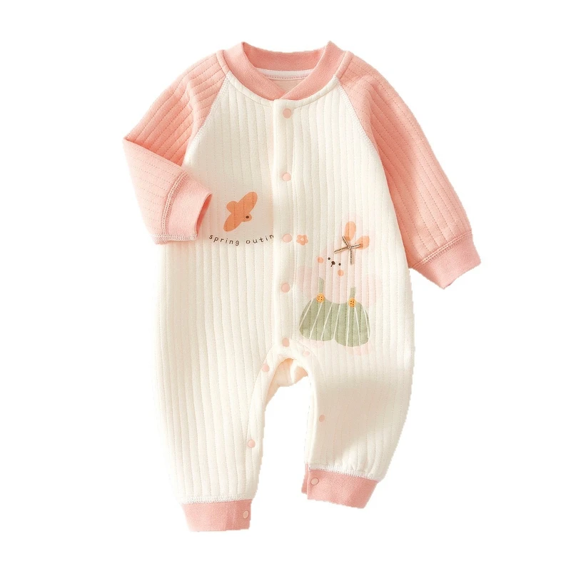 

Unisex Baby Pure Cotton Jumpsuit for Winter Boys & Girls Stylish Cartoon Onesies Babies Soft Round Neck Halloween Rompers
