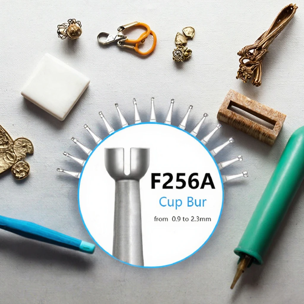 High Quality F256A Cup Bur Stainless Steel Wood Jewelry Polishing & Engraving Tool for Diamond Setting