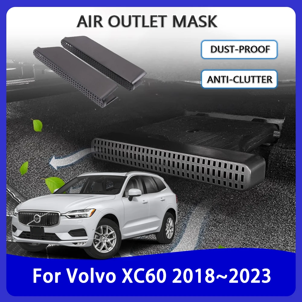 2PCS Air Outlet Cover For Volvo XC60 2018 2019 2020 2021 2022 2023 Conditioner Vent Protection Exhaust Car Auto Accessories