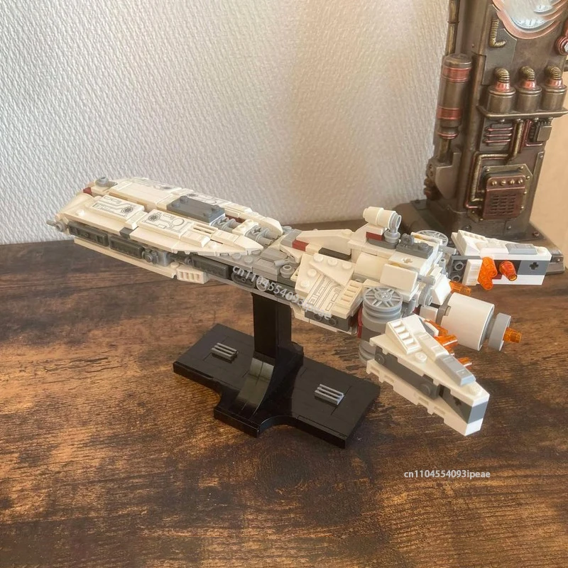 

MOC Pelta-Class Combat Frigate SpaceShip Building Blocks DIY Space War Military Battle Custom Puzzles Education Toy Kids Gift