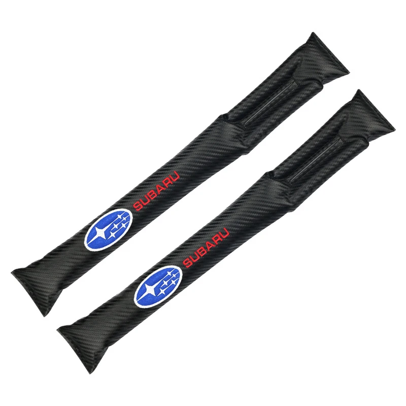لسوبارو امبريزا فورستر تريبيكا XV BRZ ألياف الكربون مانعة للتسرب واقية مقعد الفجوة غطاء السيارة وسادة اكسسوارات السيارات التصميم #3