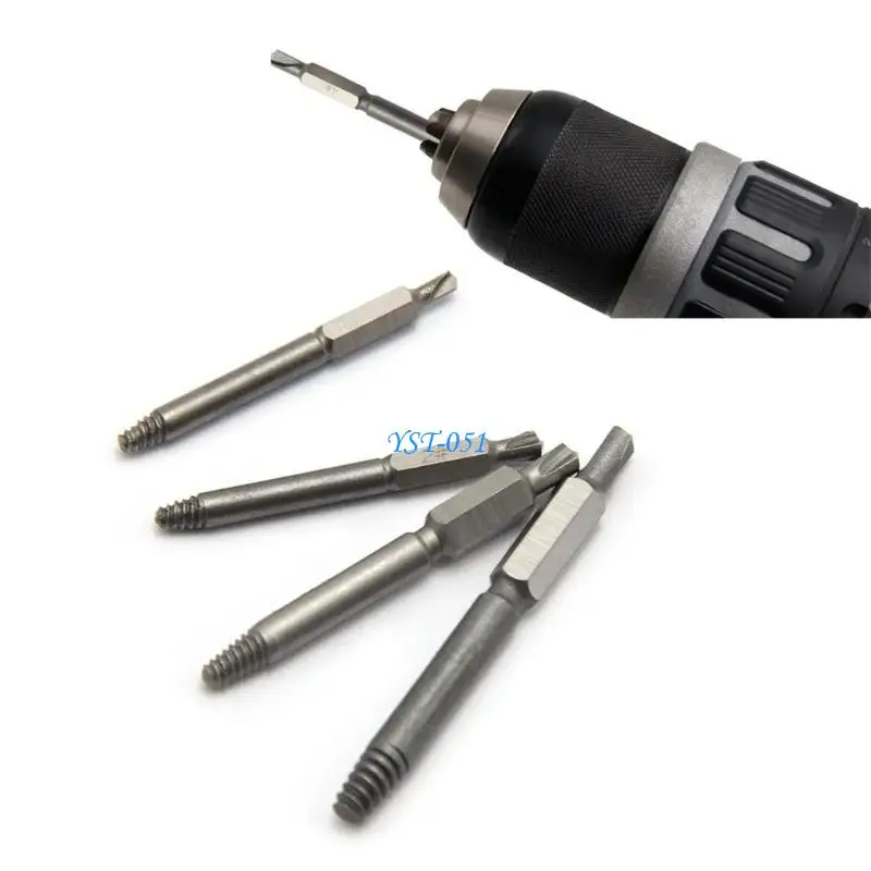 

E15A 4Pcs High Durability Double Head Screw Removers Set For Damaged And Broken Screw