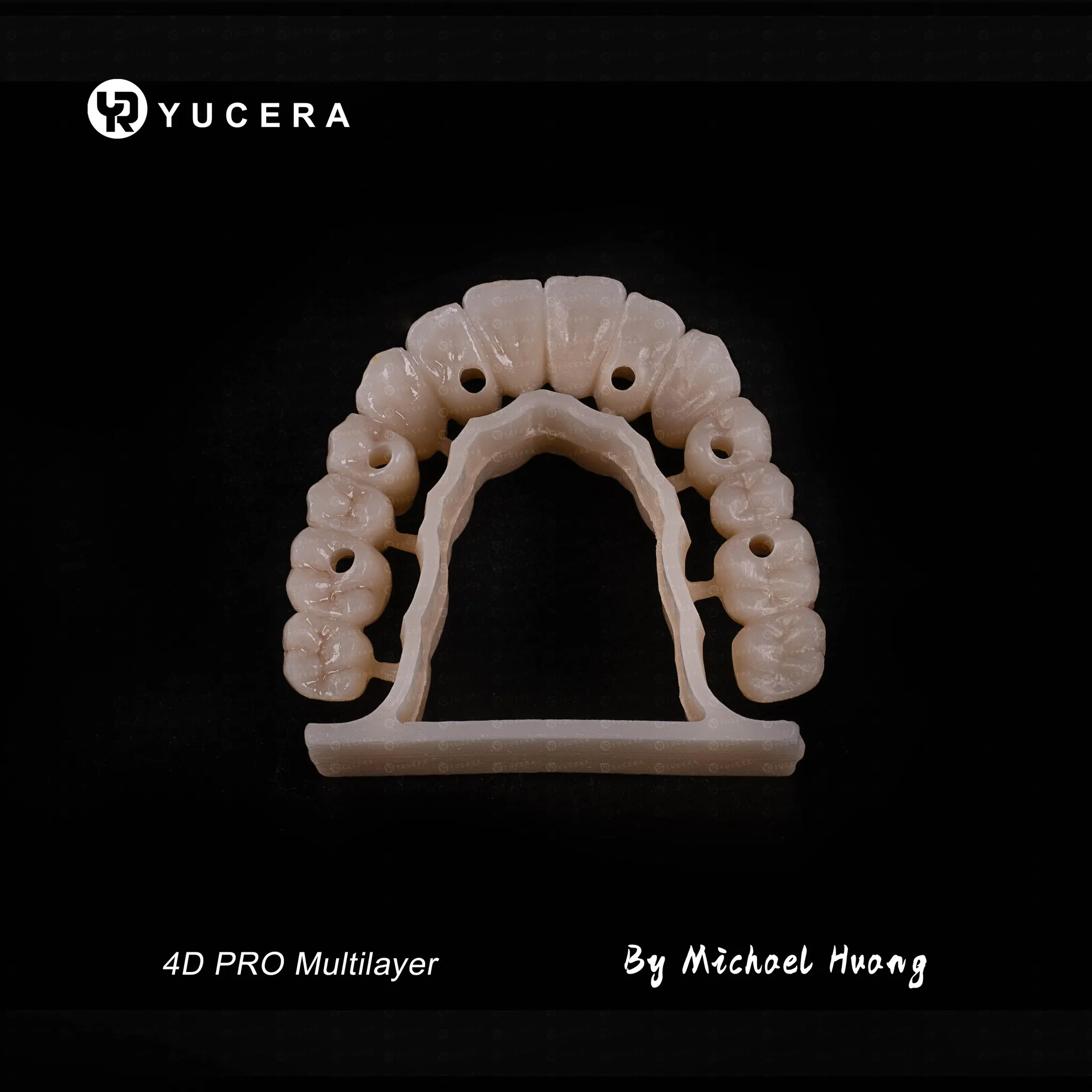 Yucera 4D PRO كتل زركونيا متعددة الطبقات مختبر الأسنان CAD CAM مواد الطحن 43%-57% شفافة 700-1200MPa قوة VITA16 & BL #4