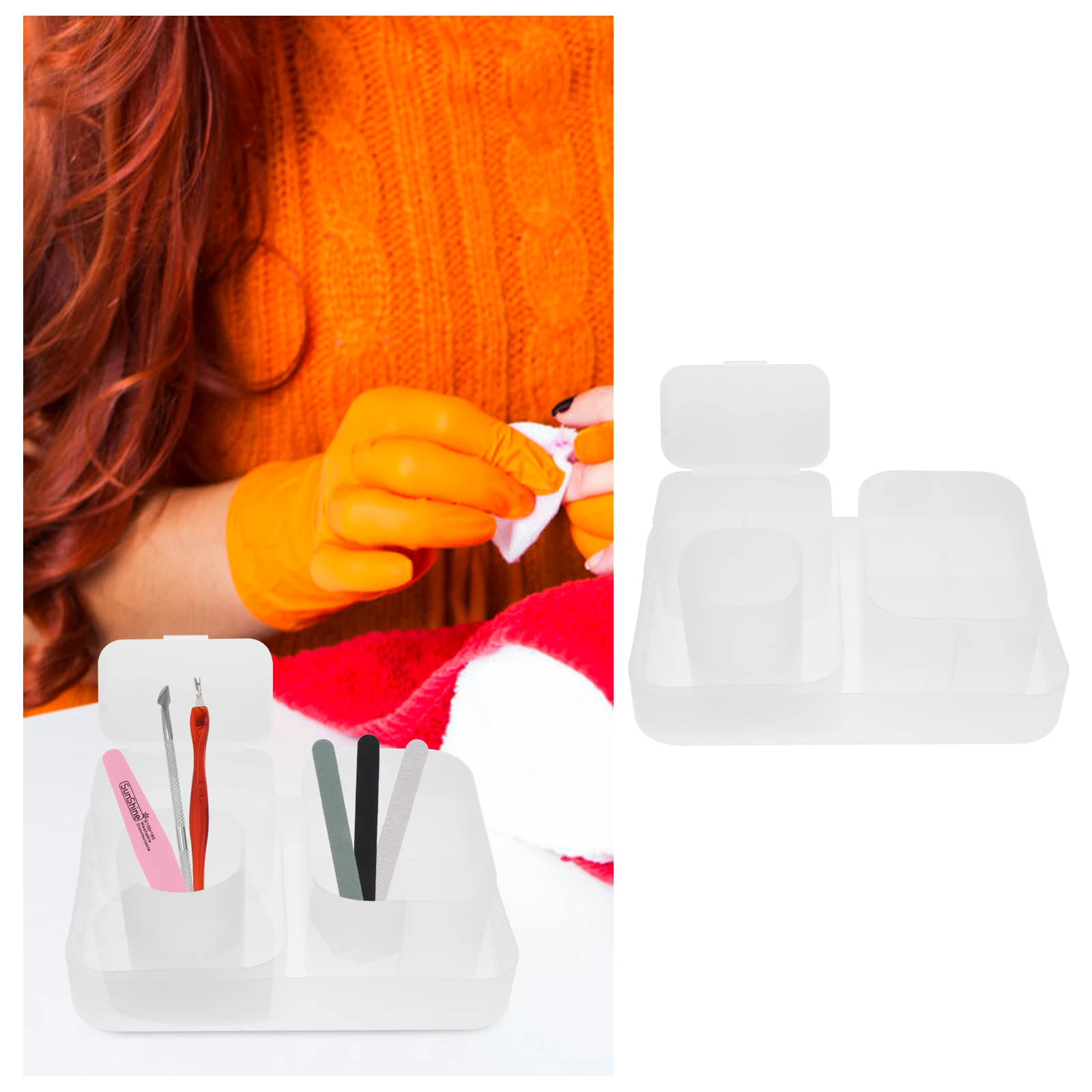 

Desktop Nail Brush Organizer Plastic Holder Nail Polish Pen Storage Container Makeup Brush Holder for Cosmetics Tools