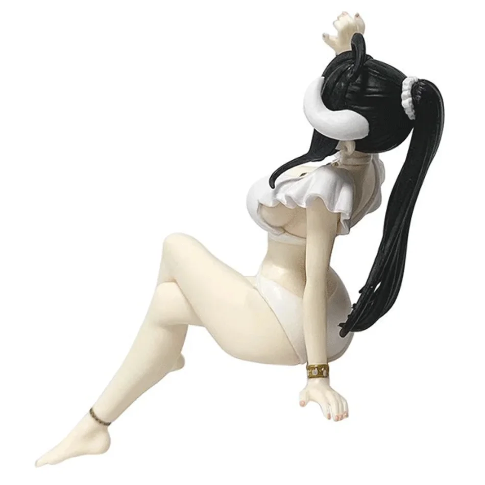 핫 오버로드 알베도 애니메이션 피규어 화이트 수영복 모델 컬렉션 장식품 액션 누들 스토퍼 모델 PVC 수집용 장난감