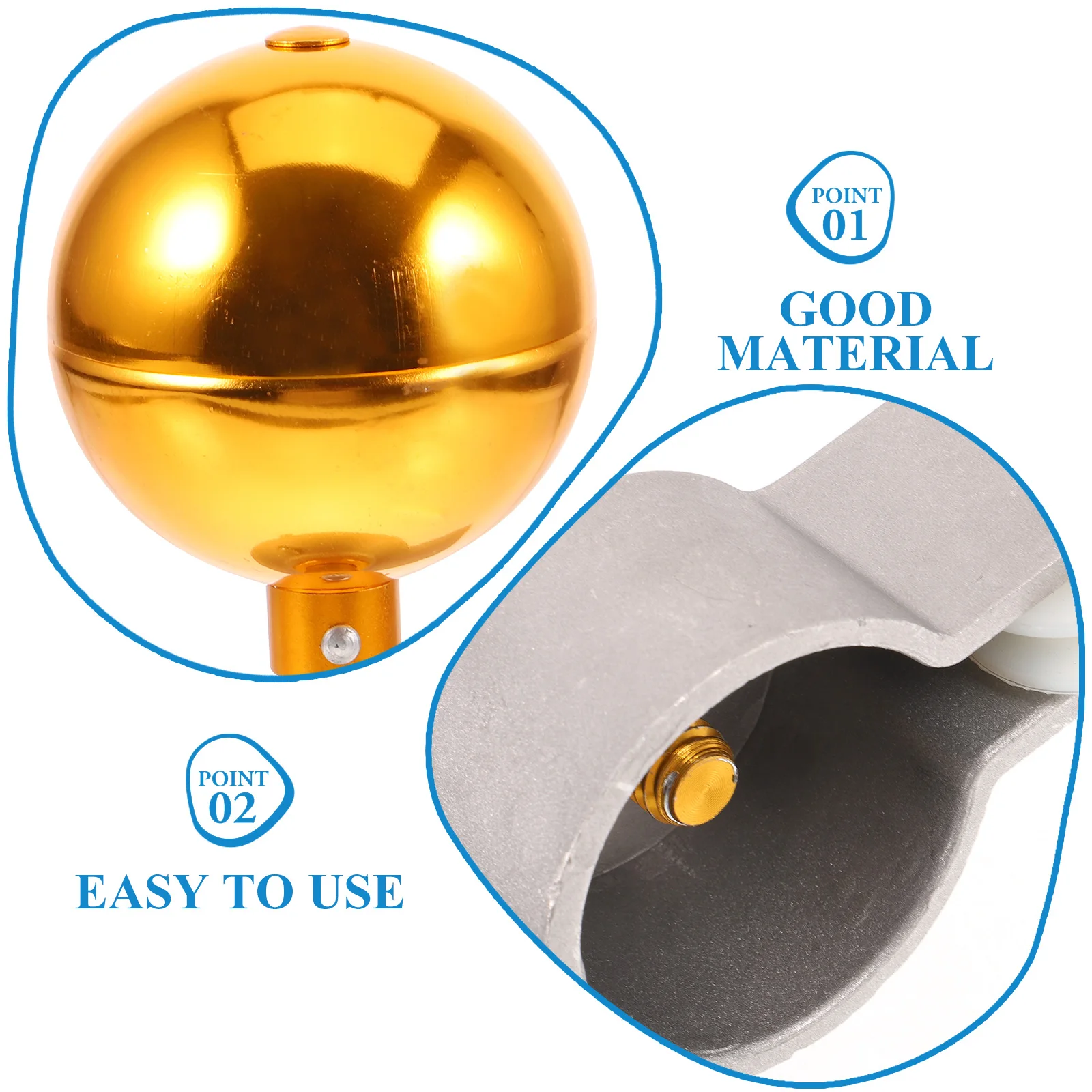 

Flagpole Hat Aluminum Alloy Heavy Duty Repair Fitting Cap Outdoor Accessories Suitable Angle Flutter Wind Installation Easy