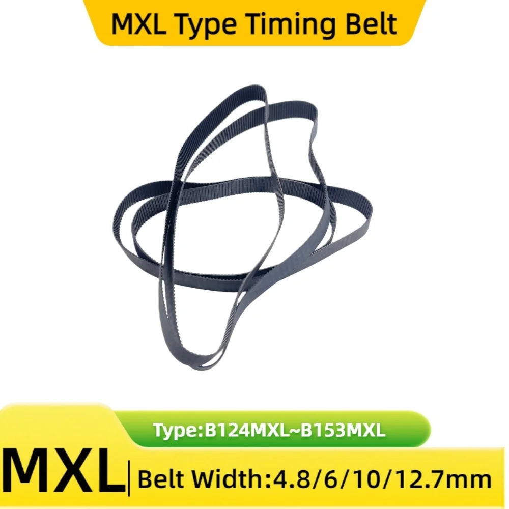 MXL Timing Belt Width 4.8mm to 12.7mm Type:B124MXL B125MXL B130MXL B135MXL B138MXL B140MXL B142MXL B145MXL B150MXL B153MXL Belt