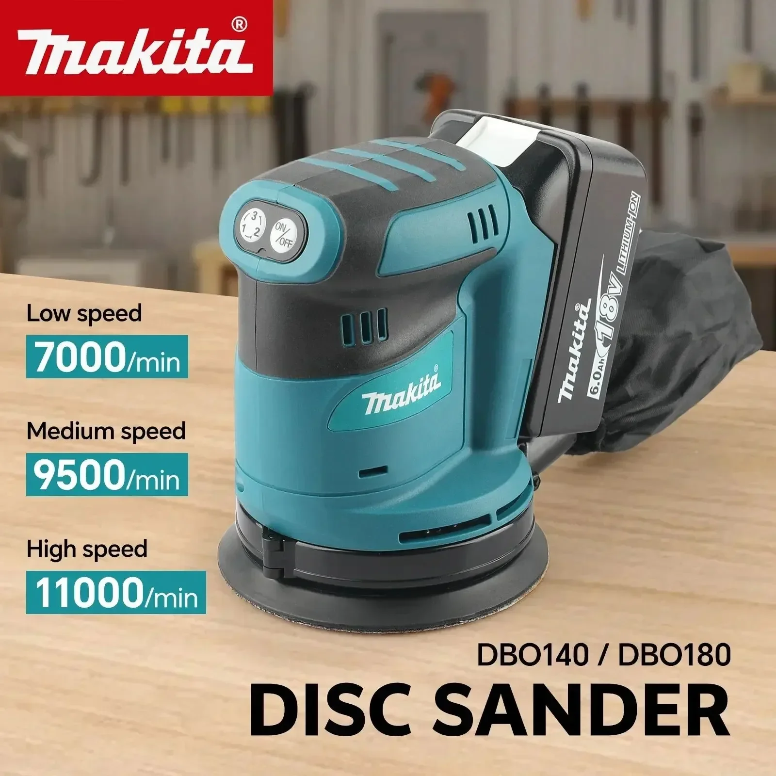 makita-18v-random-orbital-sander-dbo180z-cordless-rechargeable-perfect-for-sanding-wood-putty-polishing-bare-tool-only