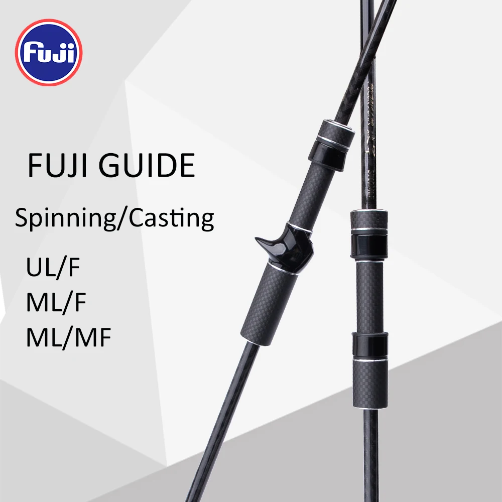 FISHINGFANS SCAR 4'4 5' 7'6 Angelrute mit Carbon-Griff, UL ML FUJI O Guide, Carbon-Blank, UL ML 2-8g 6-20g, für Salzwasser und Süßwasser, zum Angeln von Barsch und Forelle