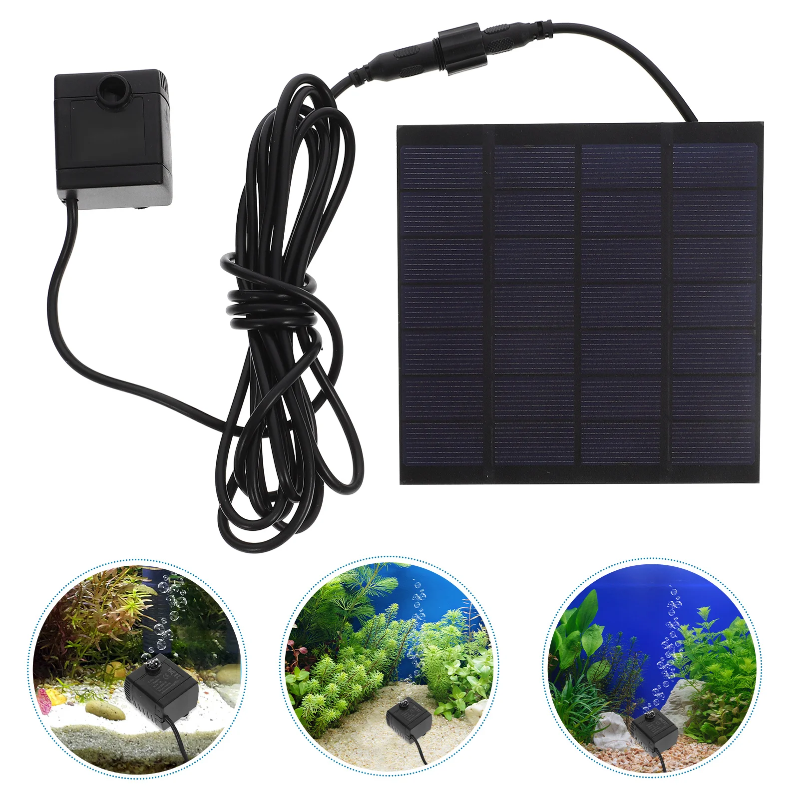 7V 1W 180L/H Solar Power Water Pump Aquarium Fountain Pool Garden Pond Submersible Pump (Black) Solar power submersible water pu