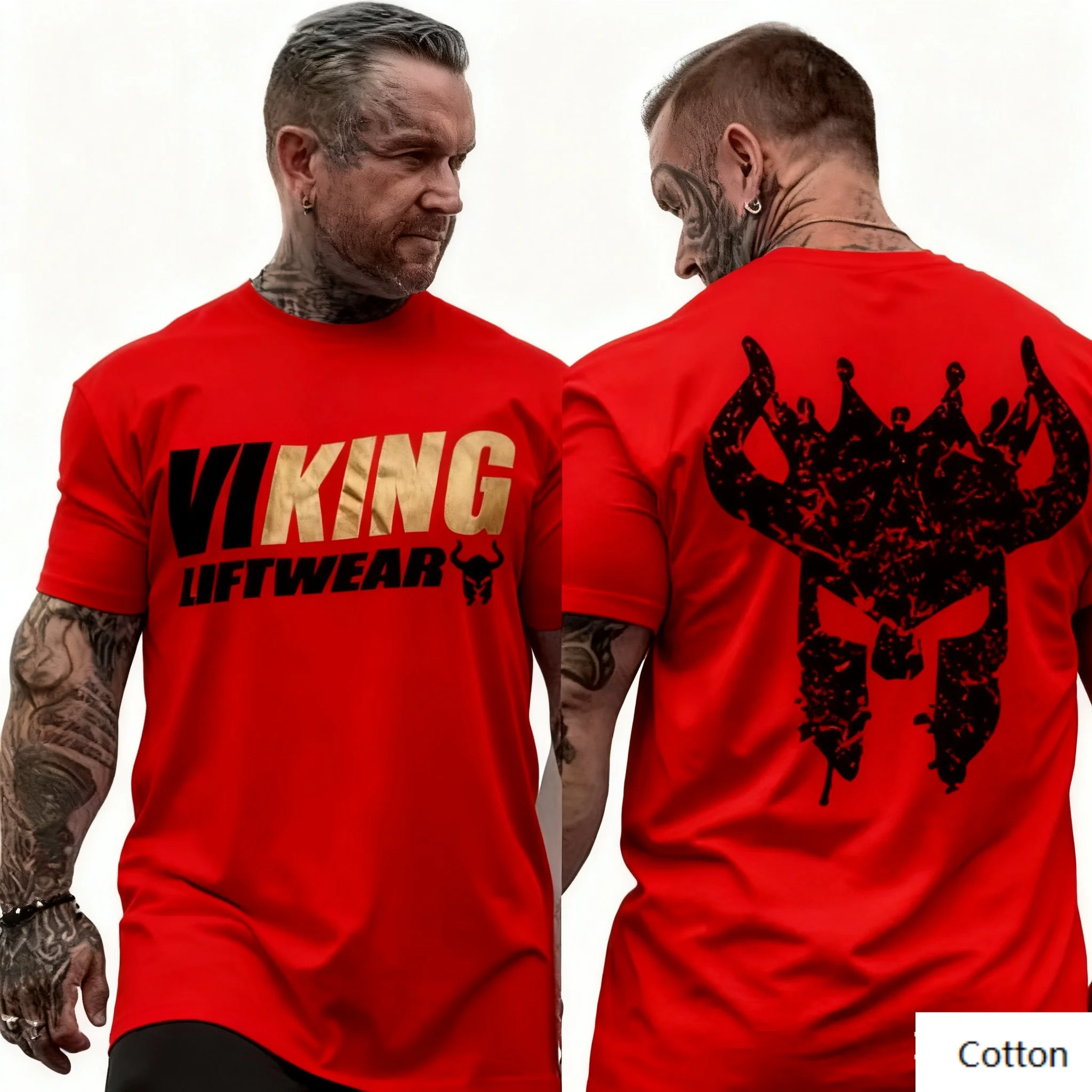 اللياقة البدنية - تي شيرت برقبة دائرية - قميص يعرض فايكنغ مميز - تصميم ملابس الشارع الكلاسيكية طباعة وصول جديد تي شيرت S-4XL #5