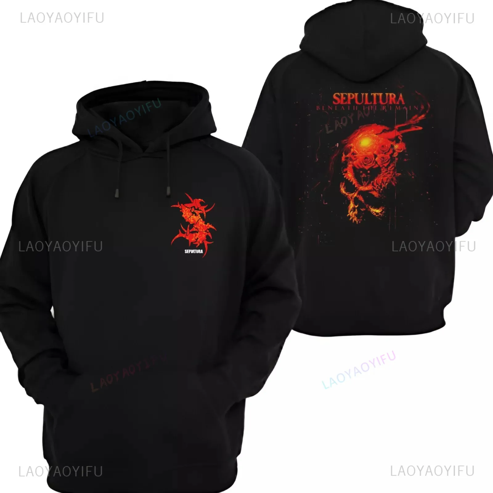 Brazil Vintage Sepultura Metal Group Men THRASH METAL Printed Hoodie Gothic Trend Fashion Autumn and Winter Woman Sweatshirt