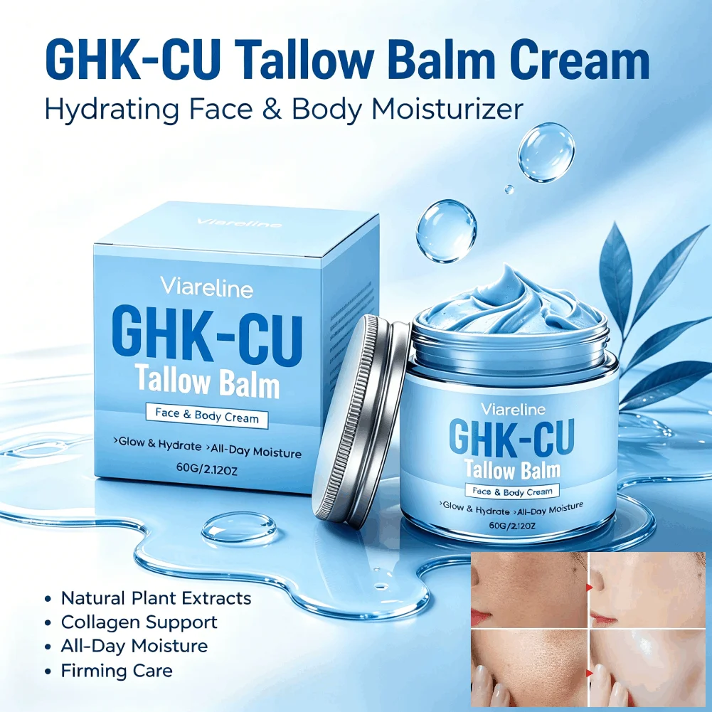 GHK-CU Copper Peptide Tallow Balm Face Body Cream Long Lasting Hydration Boost Collagen Firm Skin Reduce Fine Lines For Dry Skin view 2