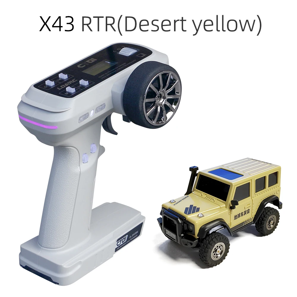 LDARC X43 1:43 Crawler RC Auto Simulatie Full Time 4WD Klimvoertuig Speelgoed Afstandsbediening Speelgoed RTR Kit Voor Kinderen en Volwassenen Speelgoed