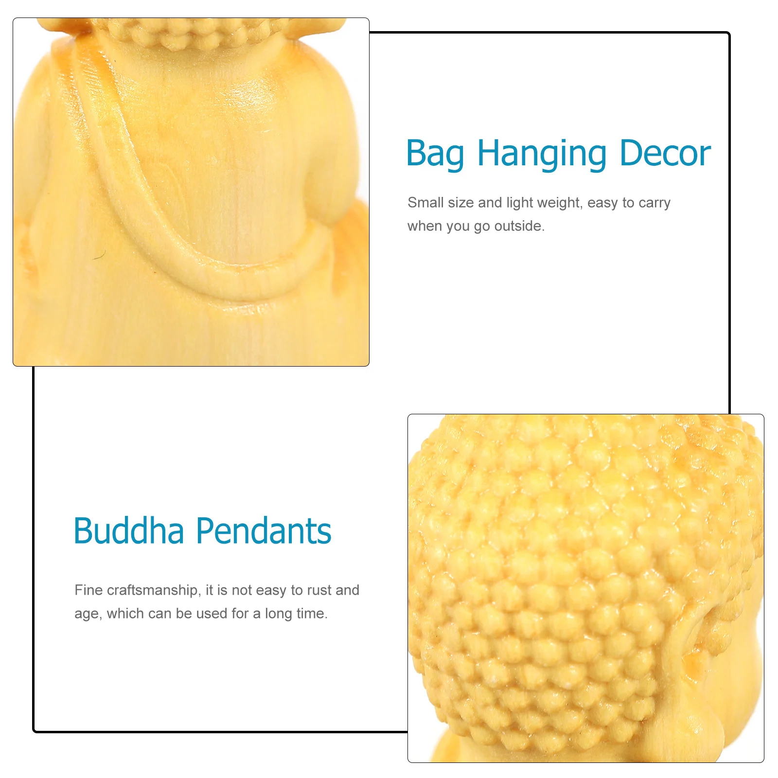 

1Set Buddha Pendants Creative Maitreya Hanging Charms Lightweight Keychain Bag Charm DIY Necklace Bracelet Ornament