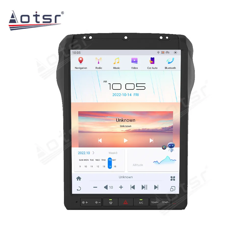 Aotsr Stereo Head Unit Recorder CarPlay Android13 For Ford F250 F350 2013-2014 Multimedia GPS Navigation Car Radio Media Player