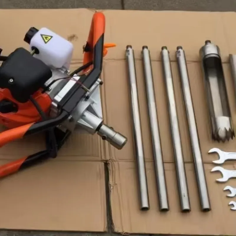 Portable Soil Probe Engine-Powered Earth Auger Tool Gear Transmission Lightweight Ground Sampling Kit For Agricultural 1 Year