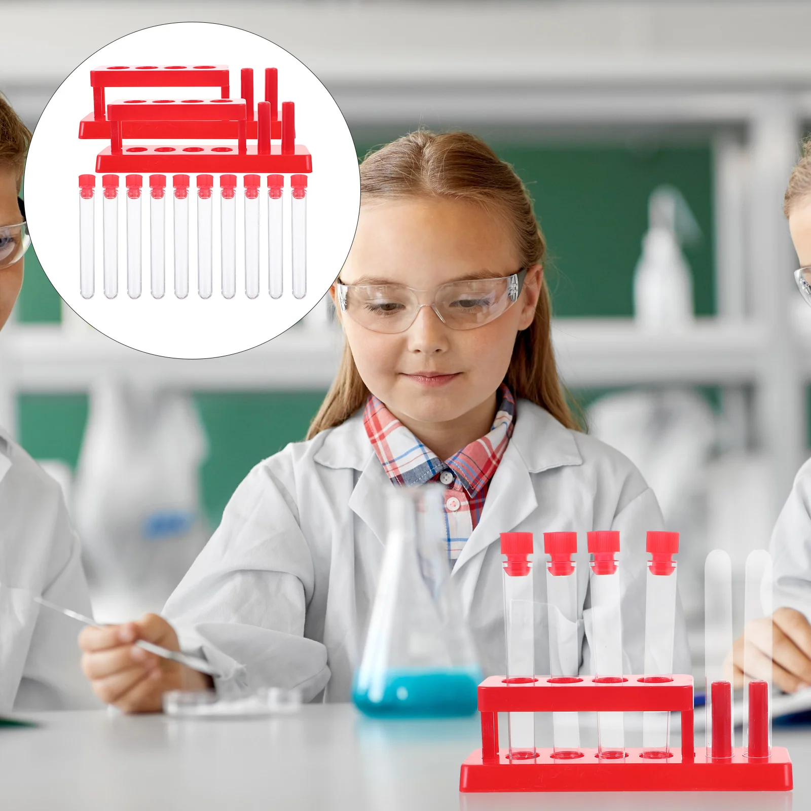 Stoppers Test Tube Kit Science Learning Tools Glass Testing Sample Tubes Model Kits