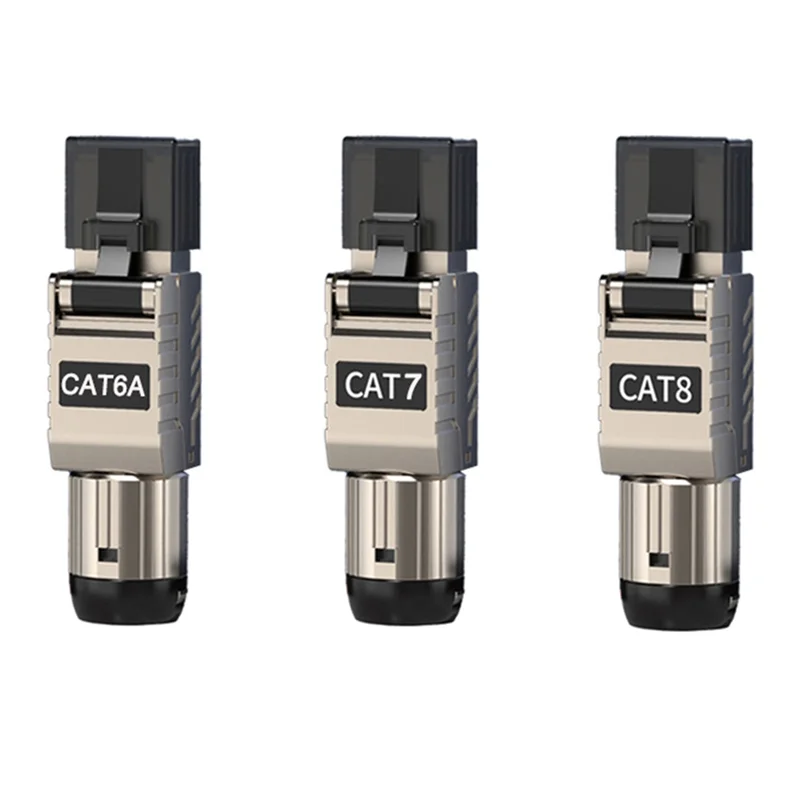 Стильные-1 шт. RJ45 Cat7 Ethernet-кабельные разъемы RJ45 Металлический инструмент без простого подключения 2000 МГц 40G LAN-кабель 22AWG - 24AWG