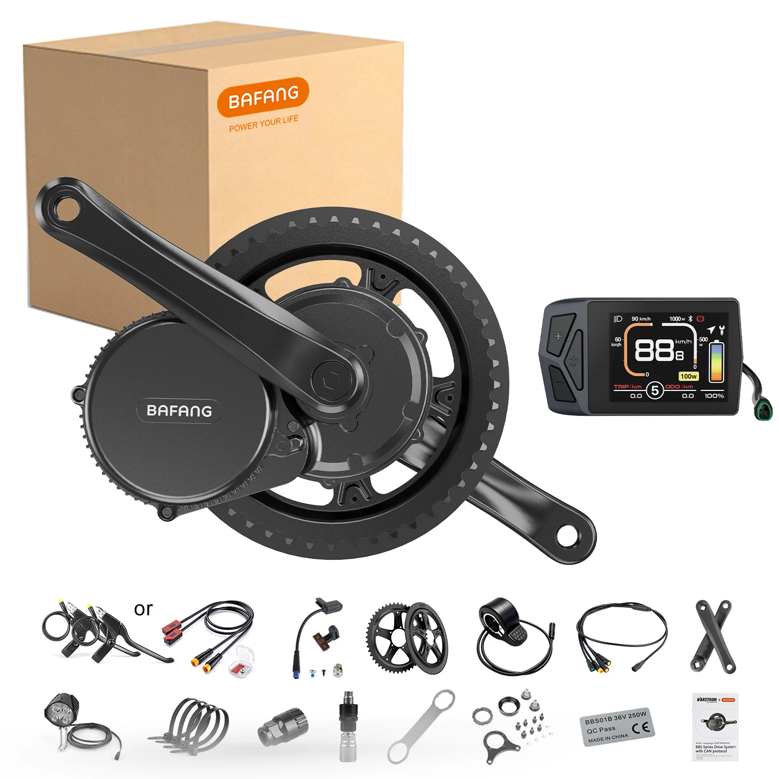 Bafang Bbs02B 48V 750W Mid Drive Kit - Bafang 750W 48V Motor Kit Complete