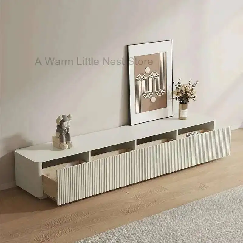 طاولة حفظ حديثة بسيطة باللون الأسود الصلب، خزانة تلفزيون خشبية، تصميم وحدات، أثاث عصري مدمج من Muebles Para El Hogar #2