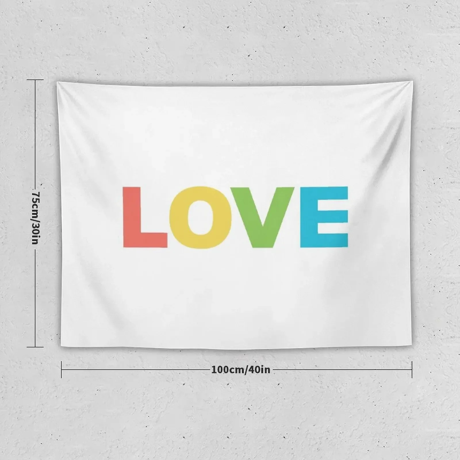 trendy romantic love inscription. valentine's day colourful lettering Tapestry Decorations For Your Bedroom Tapestry