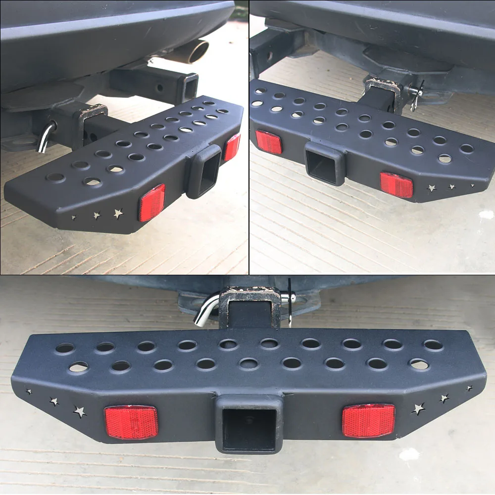 50cm Hitch Mount Bump Step For 2 inch Hitch Receiver With Anti Slip Platform＆Safety Reflectors For RV SUV Truck Flatbed Camper