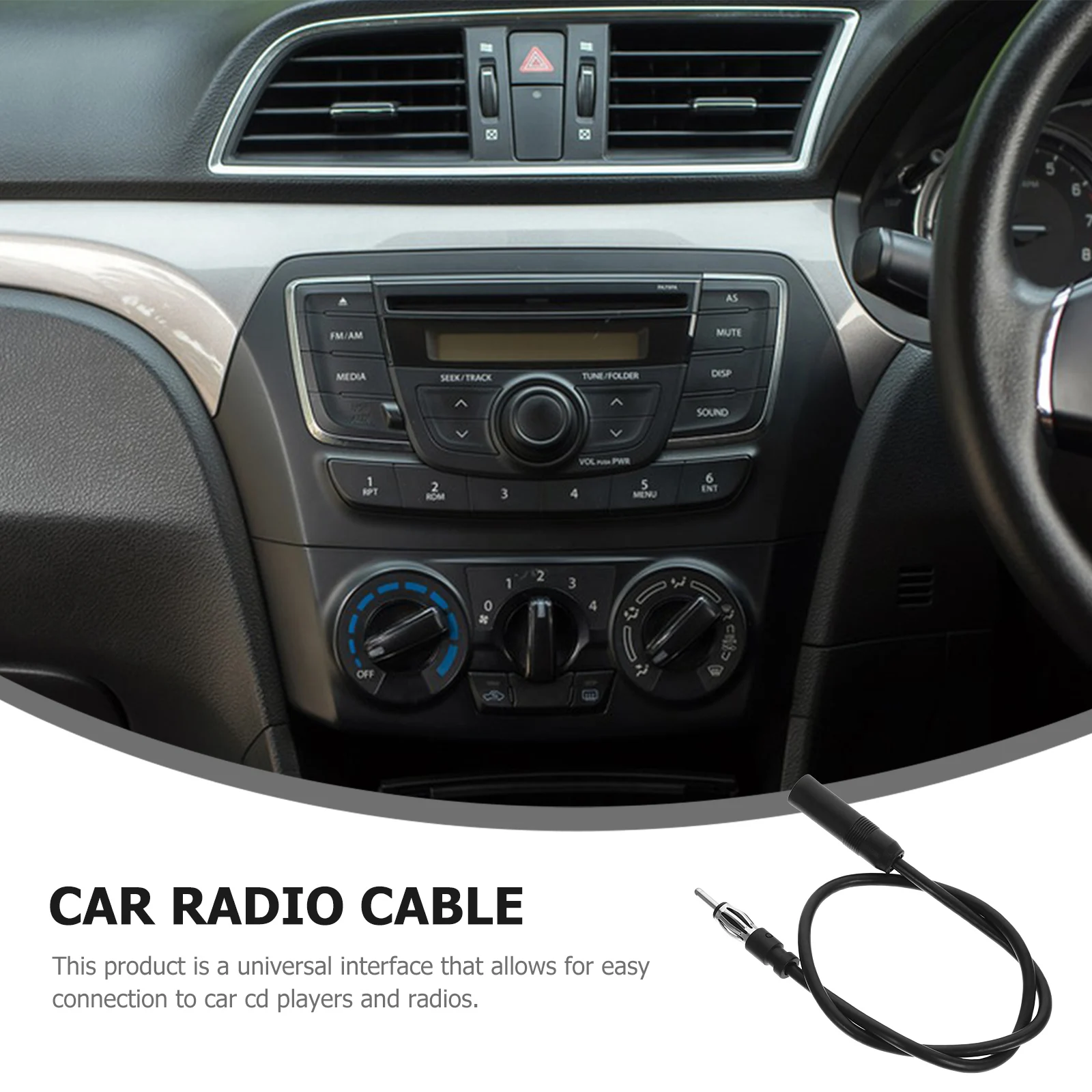 

Car CD Host 1M Black Extension Cable Male/Female Conversion for AM/ Antenna Connecting Line Long Audio Video Cable