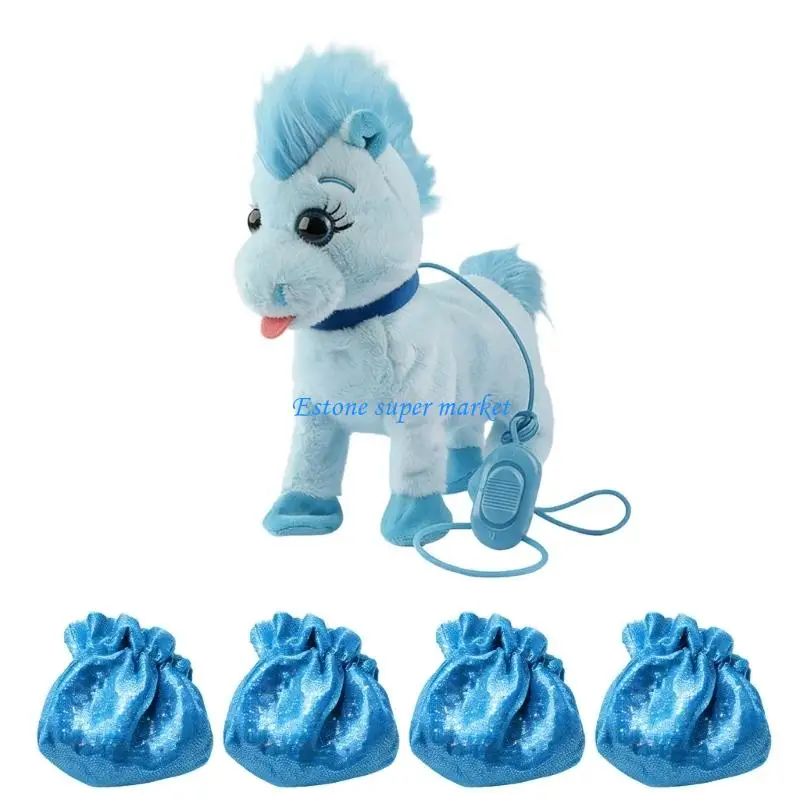 090B Lovely Electric Horse/Dog Plush Toy For Children Entertainment Interactive Talking And Tail Wagging Animal Toy Kids Gift
