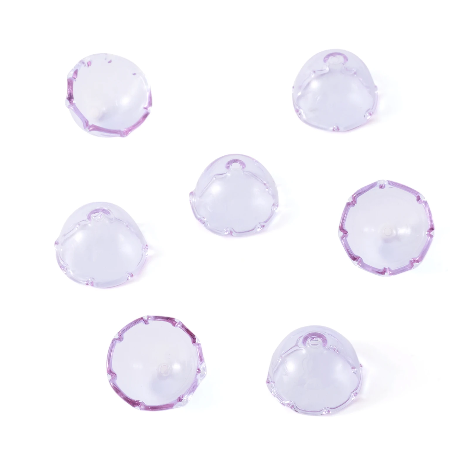 10pcs Multi-Petal Flower Glass Bead Cap Cone for DIY Earrings Jewelry Making Wind Chimes Decorate