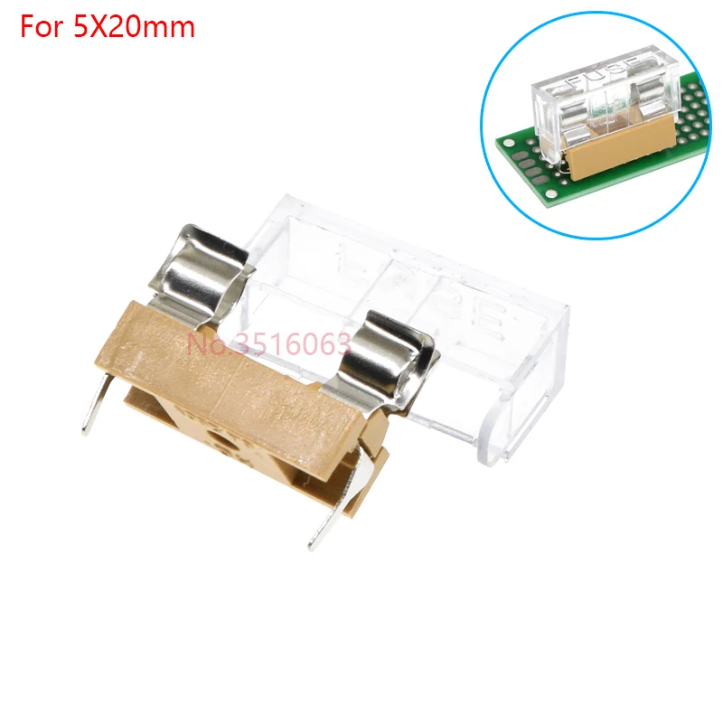 5/10PCS 5X20mm/6X30mm Glass Fuse Holder With Wire 5*20 6*30 Insurance Tube Socket Fuseholder Clip And Box BLX-A PCB Mounting