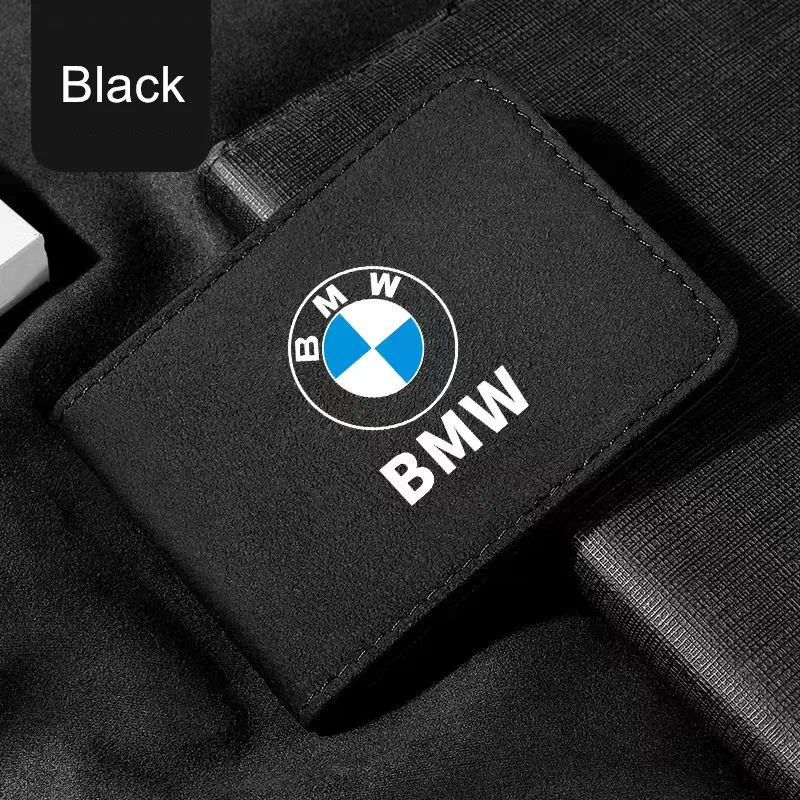 Car Suede Leather Driver License Bag Auto Driving Documents Wallet Sticker For BMW E46 E90 E60 F30 G32 G30 G20 X1 X2 X3 X5 X4 X6 view 3