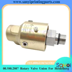 00.580.2807 H0247 Rotary Valve Union For Heidelberg CD102 Alcohol Cooling Head 157-016-738 Offset  Printing Machine Parts