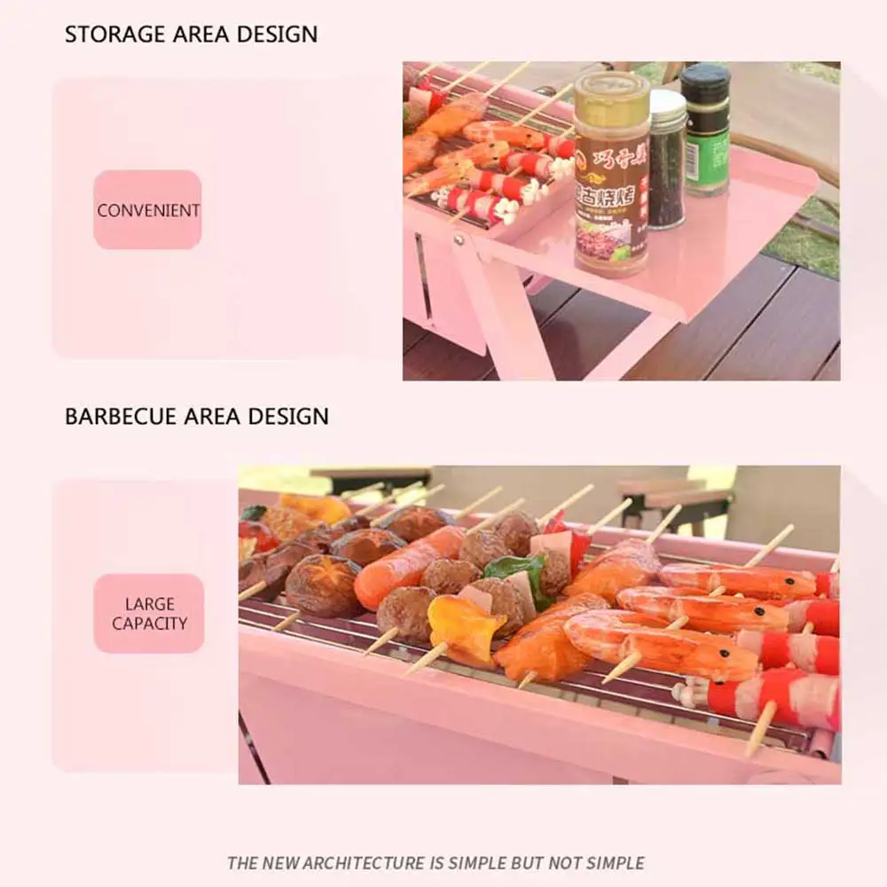 ตะแกรงย่างบาร์บีคิวแบบพับได้ตะแกรงย่างบาร์บีคิวแบบตาข่ายสแตนเลสกลางแจ้งแบบพกพา