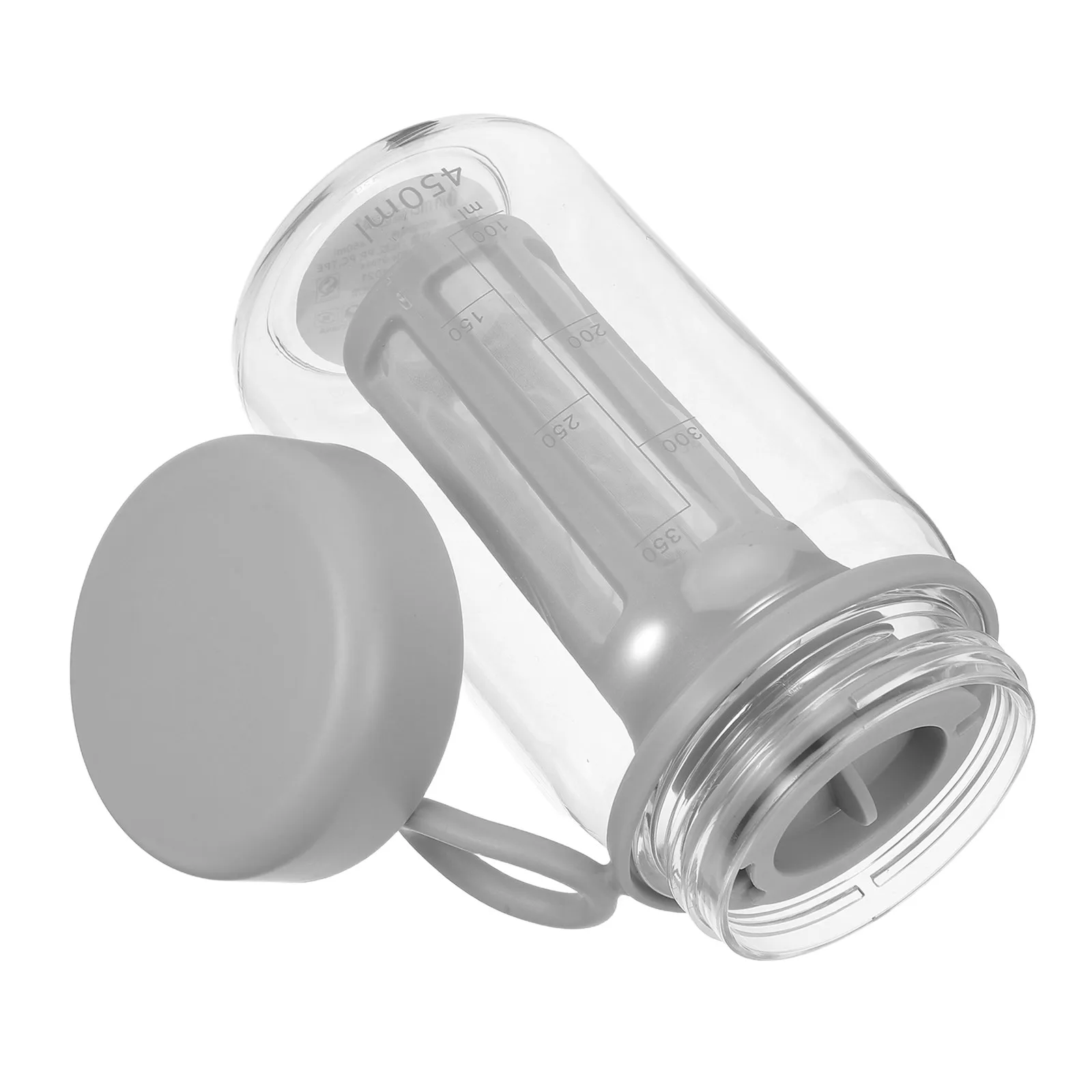 450Ml Portable Cold Brew Coffee Cup Clear Shatter-Resistant Bottle Travel Coffee Filter Iced Latte Maker Iced Latte Cup