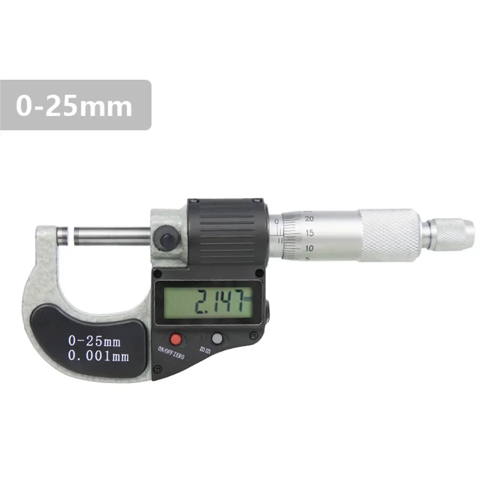 0.001mm Electronic Digital Micrometer 0-25mm Chromed Plated Gauge Caliper Measuring Tools