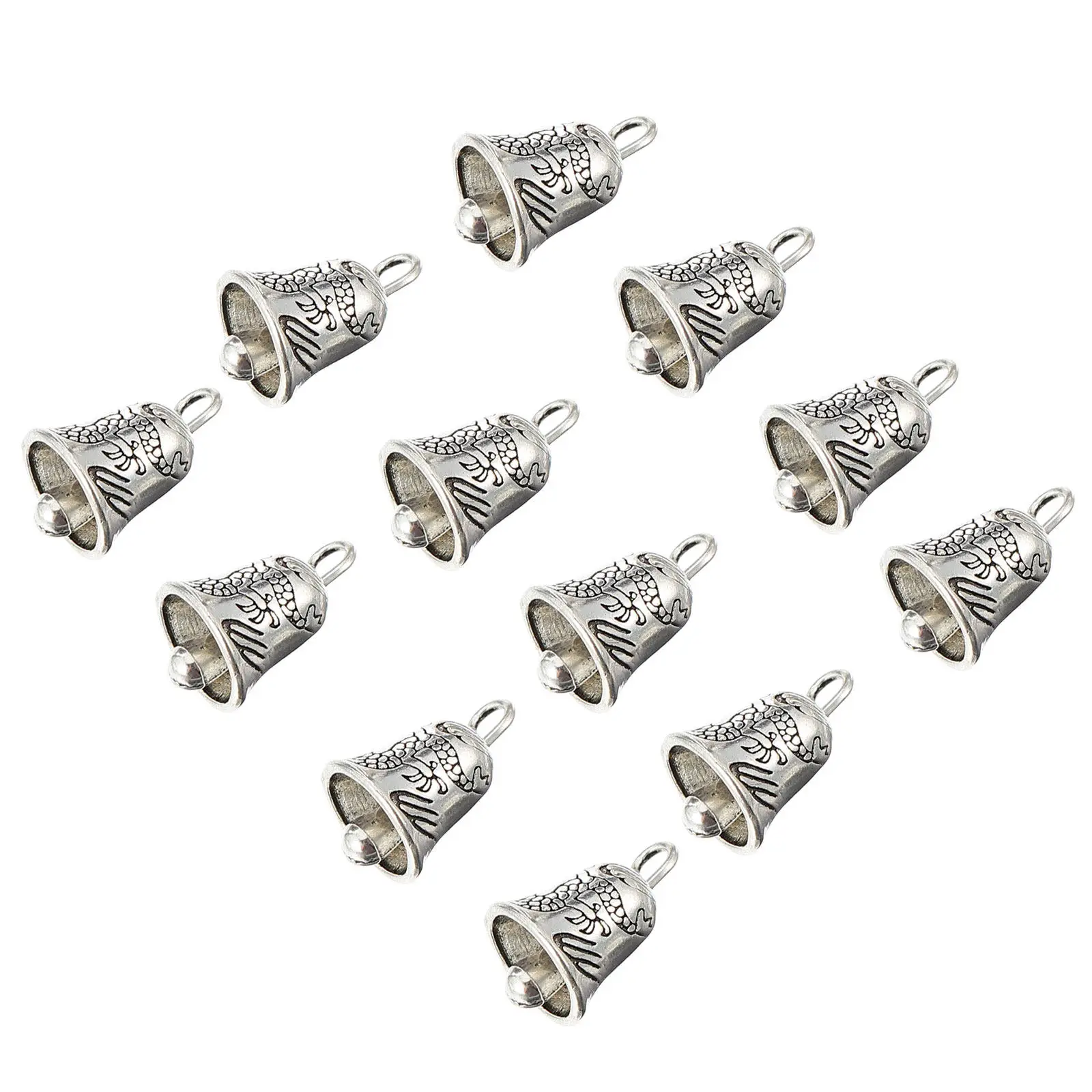 

20Pcs Bell Pendant Alloy DIY Jewelry Making Accessories Vintage Chic Decorative Charms for Necklace Bracelet Earring Hair Clip