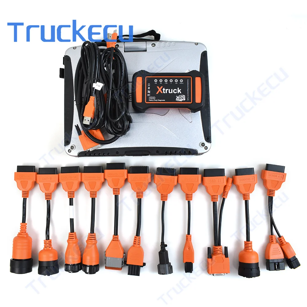 

Multi-Brands Xtruck Y009 HDD Universal Diagnostic Kit PK HT-8A Instrument Test for Heavy Duty Truck Excavator+CF19 Laptop