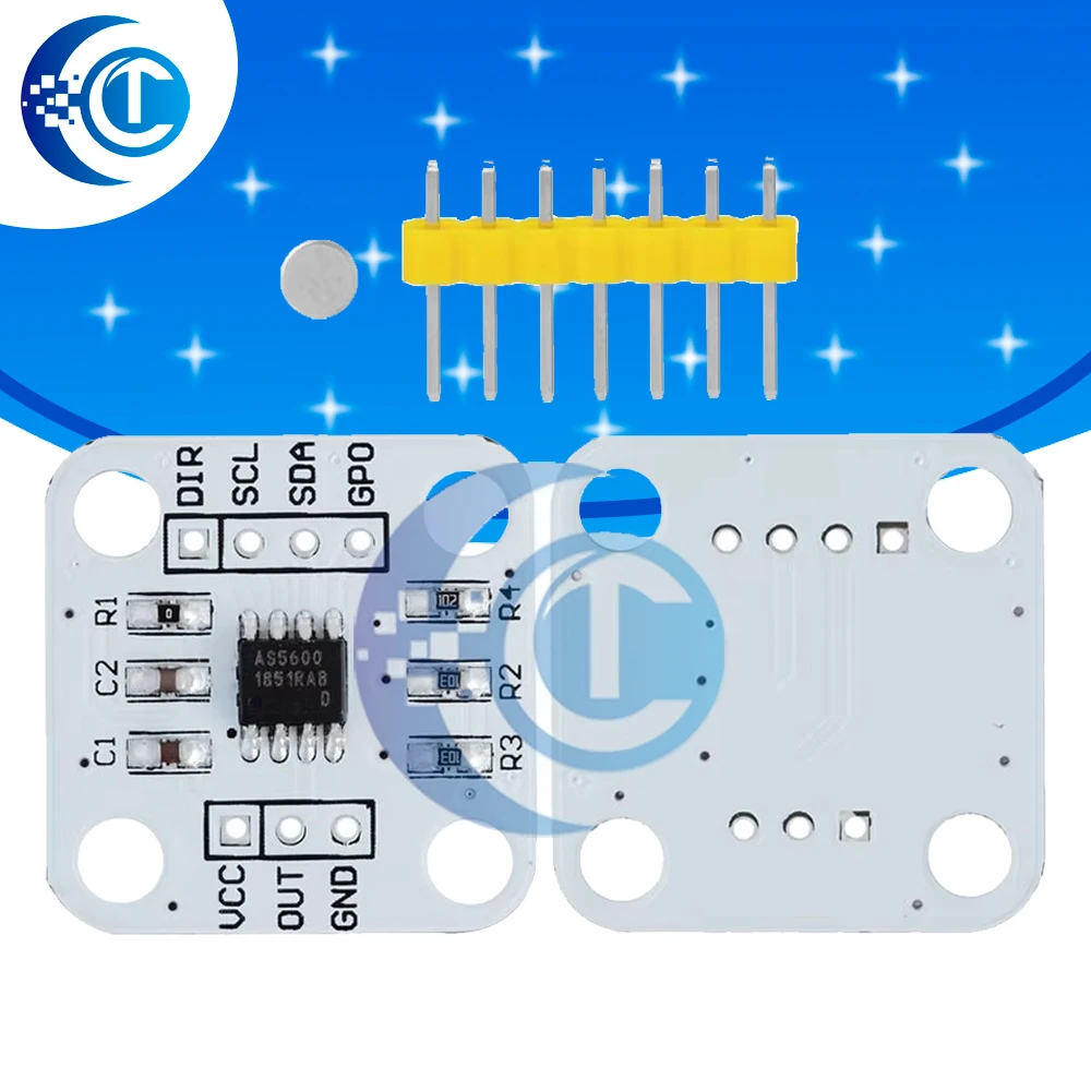 AS5600 magnetic encoder magnetic induction angle measurement sensor module 12bit high precision For aduino
