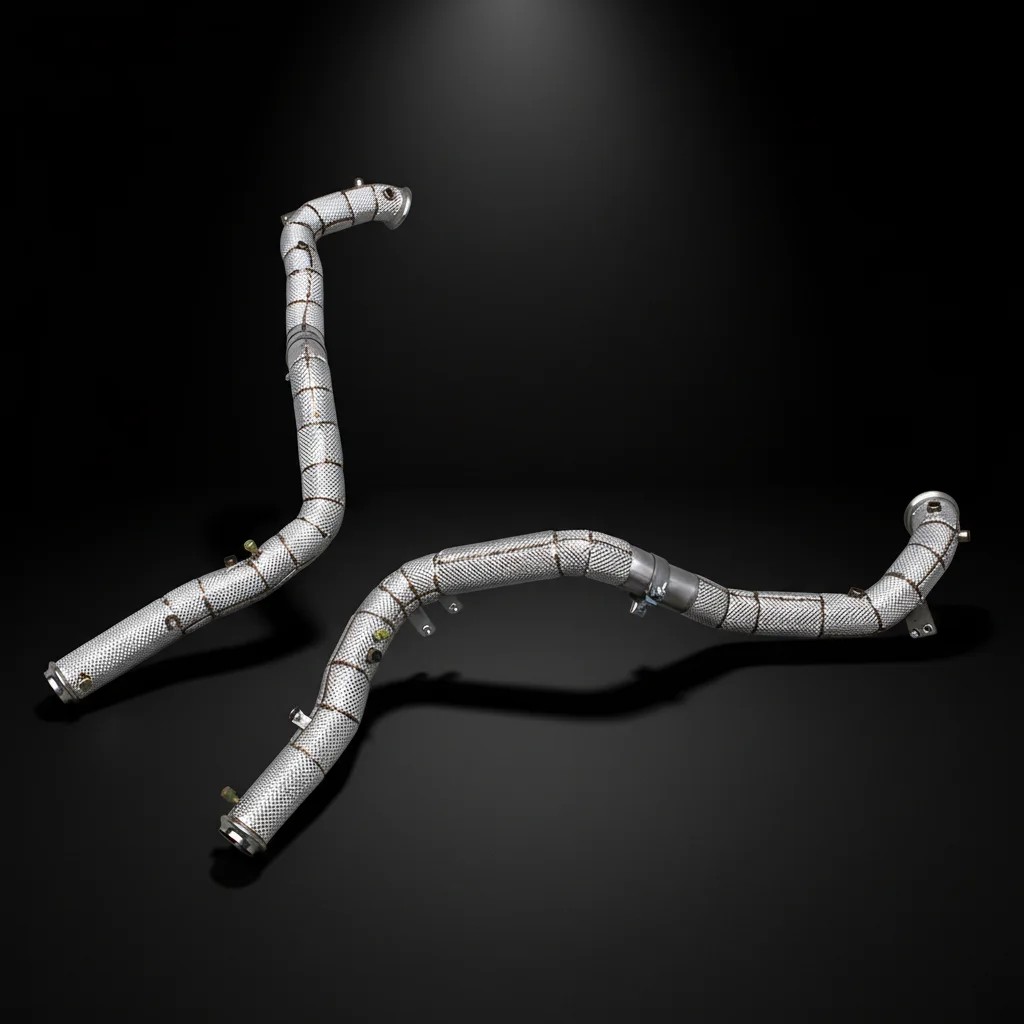 Custom Street Car Downpipe For Mercedes-Benz G63 AMG W465 4.0T 2024-2025 Performance Car Free Flow Pipe Exhaust Header With OPF