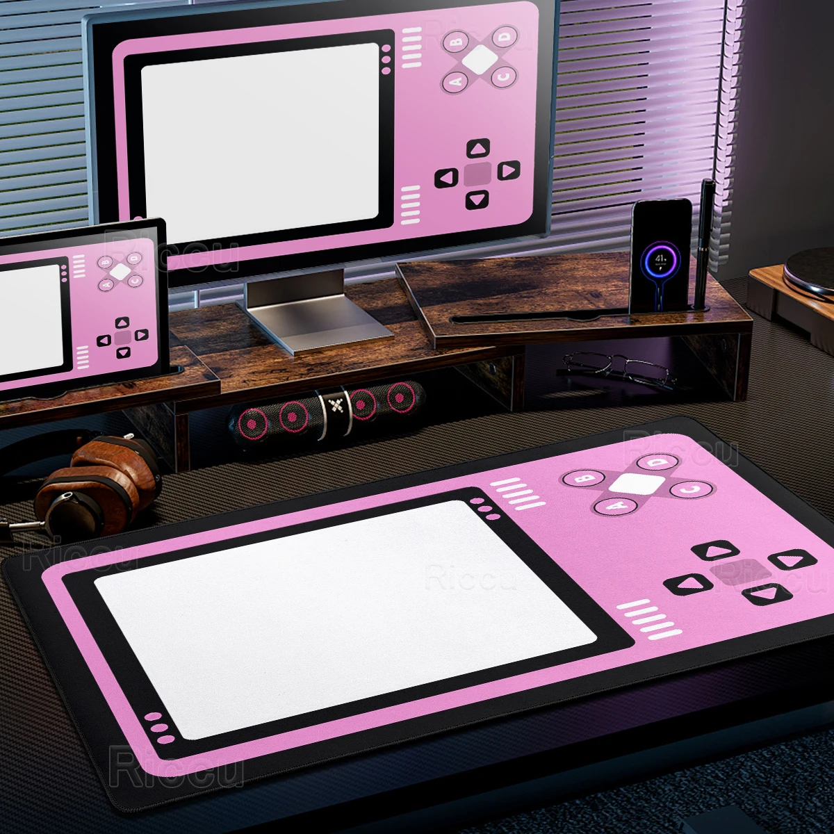 Minimalist Game Console Mouse Pads E-sports Game Keyboard Pad Table Mats Laptop Office Accessories Deskmat PC Stitched Edge Pads
