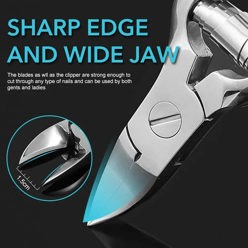 1 個厚い足の爪トリマークリッパーステンレス鋼プロフェッショナル爪周囲炎陥入爪カッターマニキュアフットケアペディキュアツール