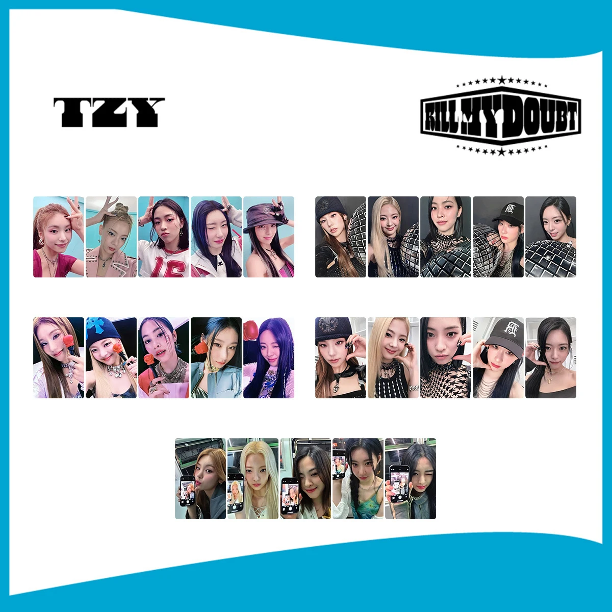 5pcs ITZY Album KILL MY order photocard LIA YUNA Two-sides Printing carte speciali CHAERYEONG RYUJIN LOMO Cards Fans Collection