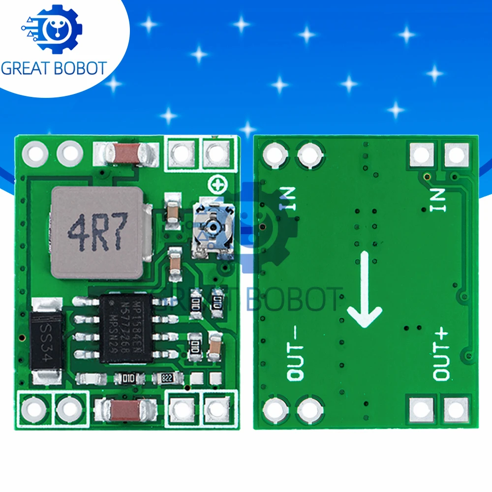 BS BSBS 1PCS power module Adjustable MP1584EN DC DC 3A power step-down descending output module 12 v9v5v3 LM2596 24V